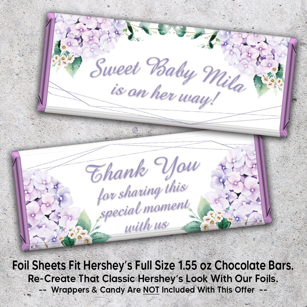 1,000 Lavender Candy Bar Foil Sheets With Paper Backing